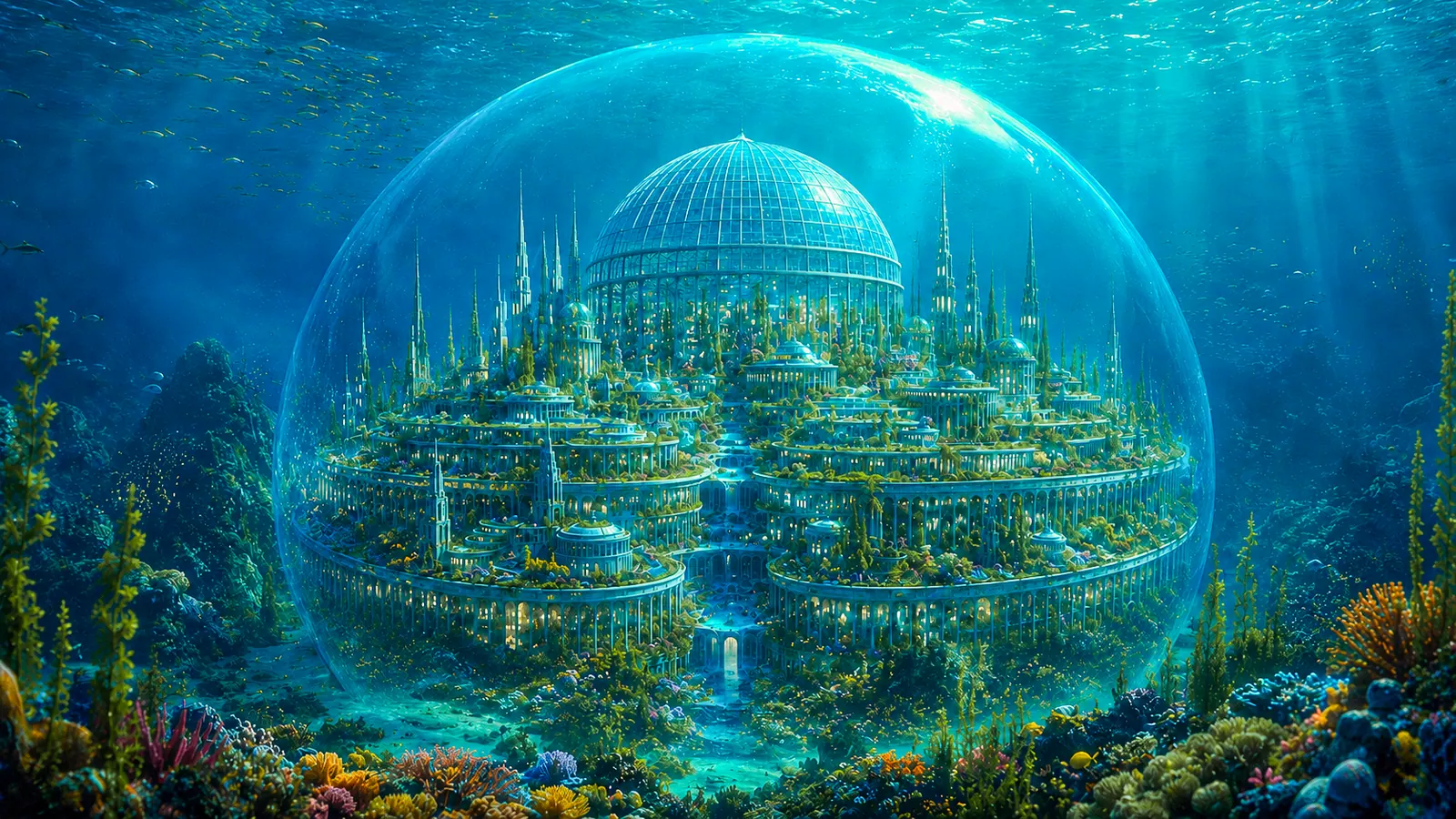 20-Minuten-Fantasiereise In Poseidons Reich mit Unterwasserwelt