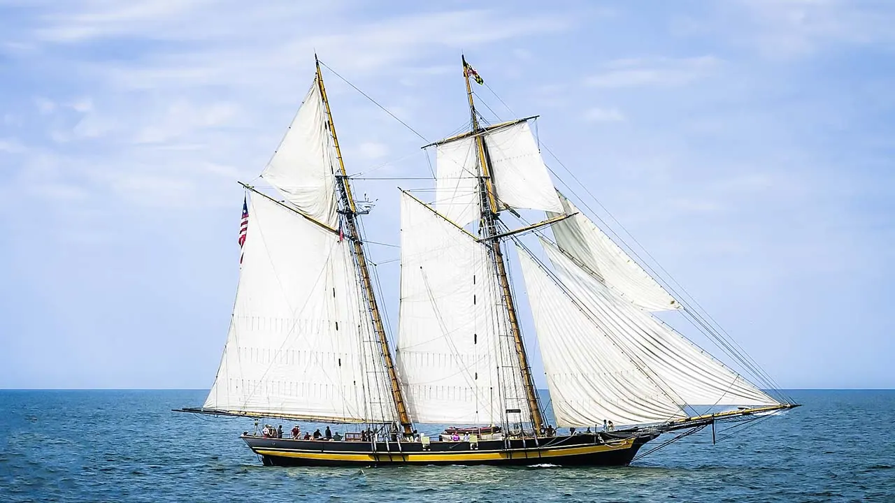 Segelschiff als Motiv des Meditationstextes